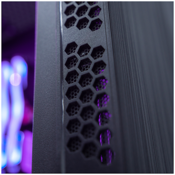 A large main feature product image of PLE Hex Custom Built Gaming PC