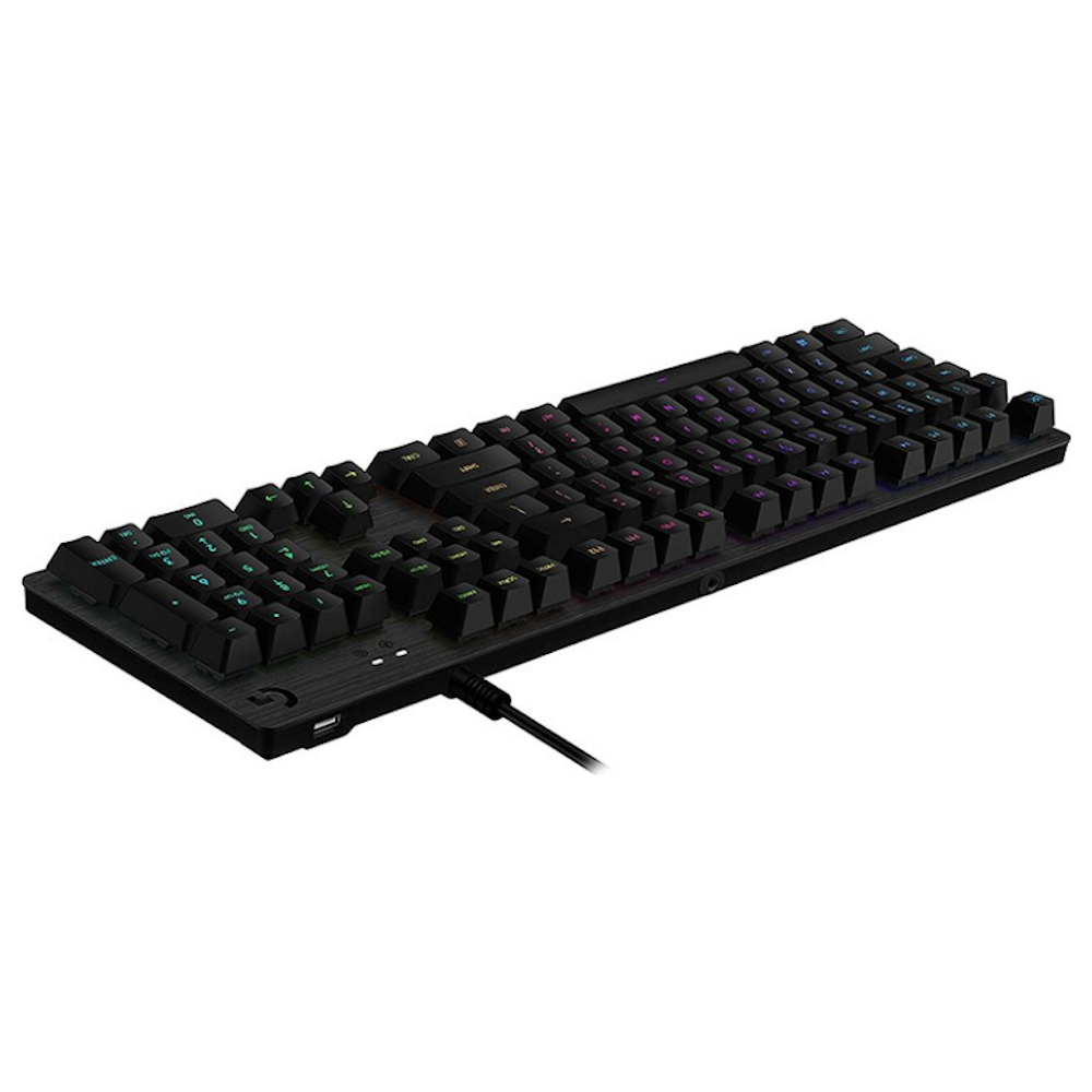 A large main feature product image of Logitech G512 Carbon RGB Mechanical Gaming Keyboard (GX Brown Switch)