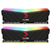 A product image of PNY 16GB Kit (2x8GB) DDR4 EPIC-X XLR8 Gaming RGB C18 3600Mhz - Black
