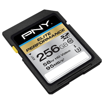 Product image of PNY 256GB Elite-X Class 10 U3 SD Flash Card - Click for product page of PNY 256GB Elite-X Class 10 U3 SD Flash Card