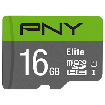 Product image of PNY 16GB Elite Class 10 U1 MicroSD Card - Click for product page of PNY 16GB Elite Class 10 U1 MicroSD Card