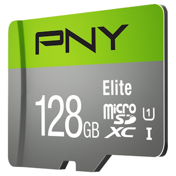 Product image of PNY 128GB Elite Class 10 U1 MicroSD Card - Click for product page of PNY 128GB Elite Class 10 U1 MicroSD Card