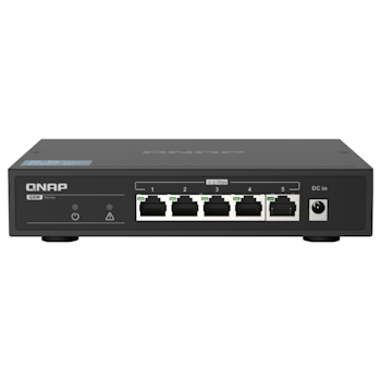 Product image of QNAP QSW-1105-5T 5 Port 2.5GbE Unmanaged Switch - Click for product page of QNAP QSW-1105-5T 5 Port 2.5GbE Unmanaged Switch