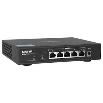 Product image of QNAP QSW-1105-5T 5 Port 2.5GbE Unmanaged Switch - Click for product page of QNAP QSW-1105-5T 5 Port 2.5GbE Unmanaged Switch
