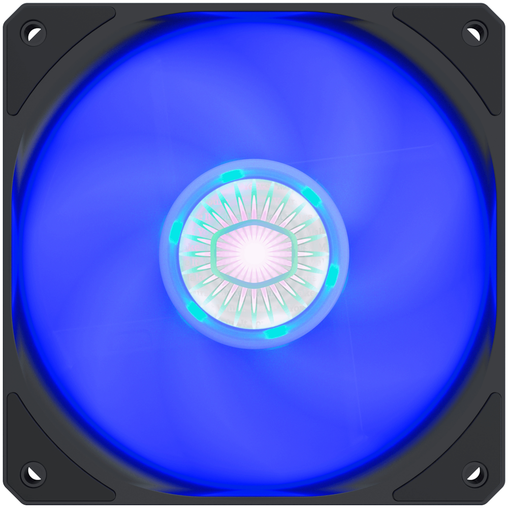 A large main feature product image of Cooler Master SickleFlow 120 LED 120mm Cooling Fan - Blue