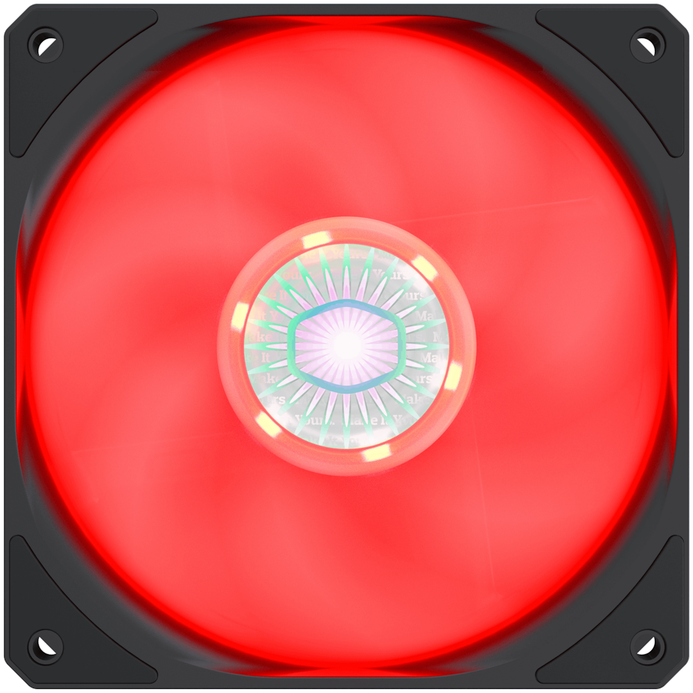 A large main feature product image of Cooler Master SickleFlow 120 LED 120mm Cooling Fan - Red