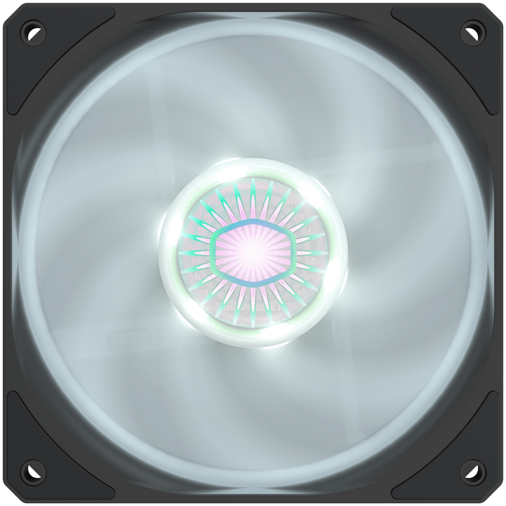 A large main feature product image of Cooler Master SickleFlow 120 LED 120mm Cooling Fan - White