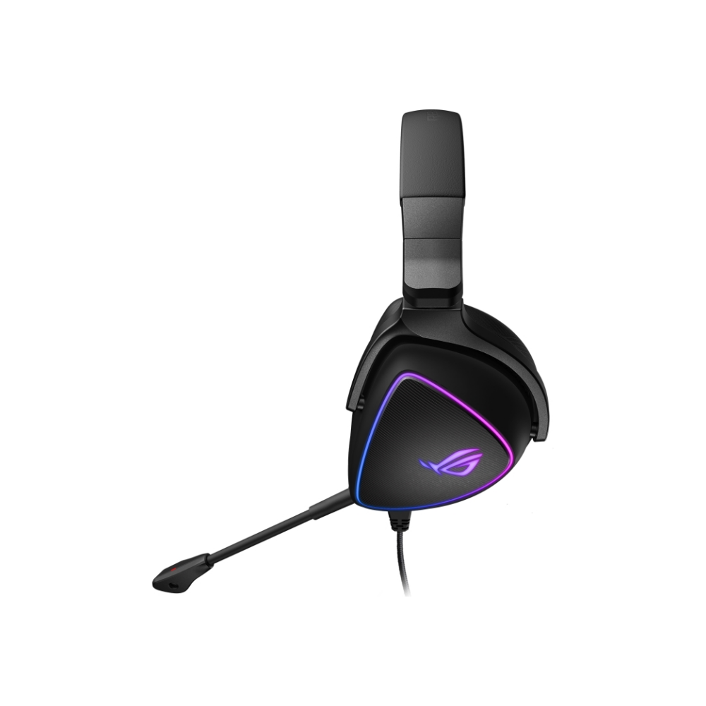 A large main feature product image of ASUS ROG Delta S USB-C Multi-Platform Gaming Headset