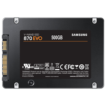 Product image of Samsung 870 EVO SATA III 2.5" SSD - 500GB - Click for product page of Samsung 870 EVO SATA III 2.5" SSD - 500GB