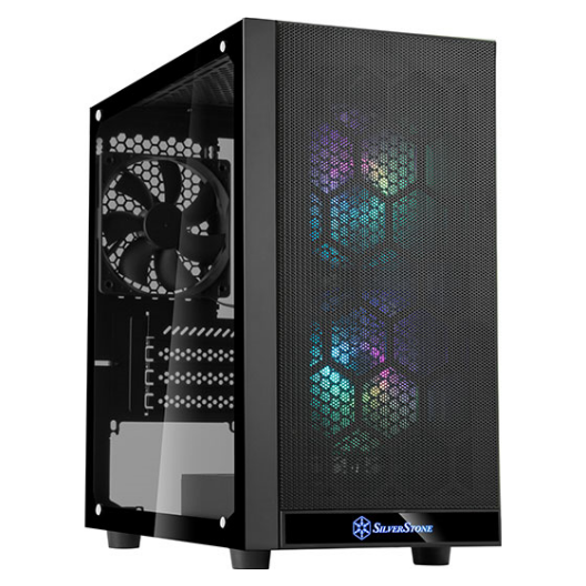 A large main feature product image of SilverStone PS15 Pro ARGB mATX Mid Tower Case