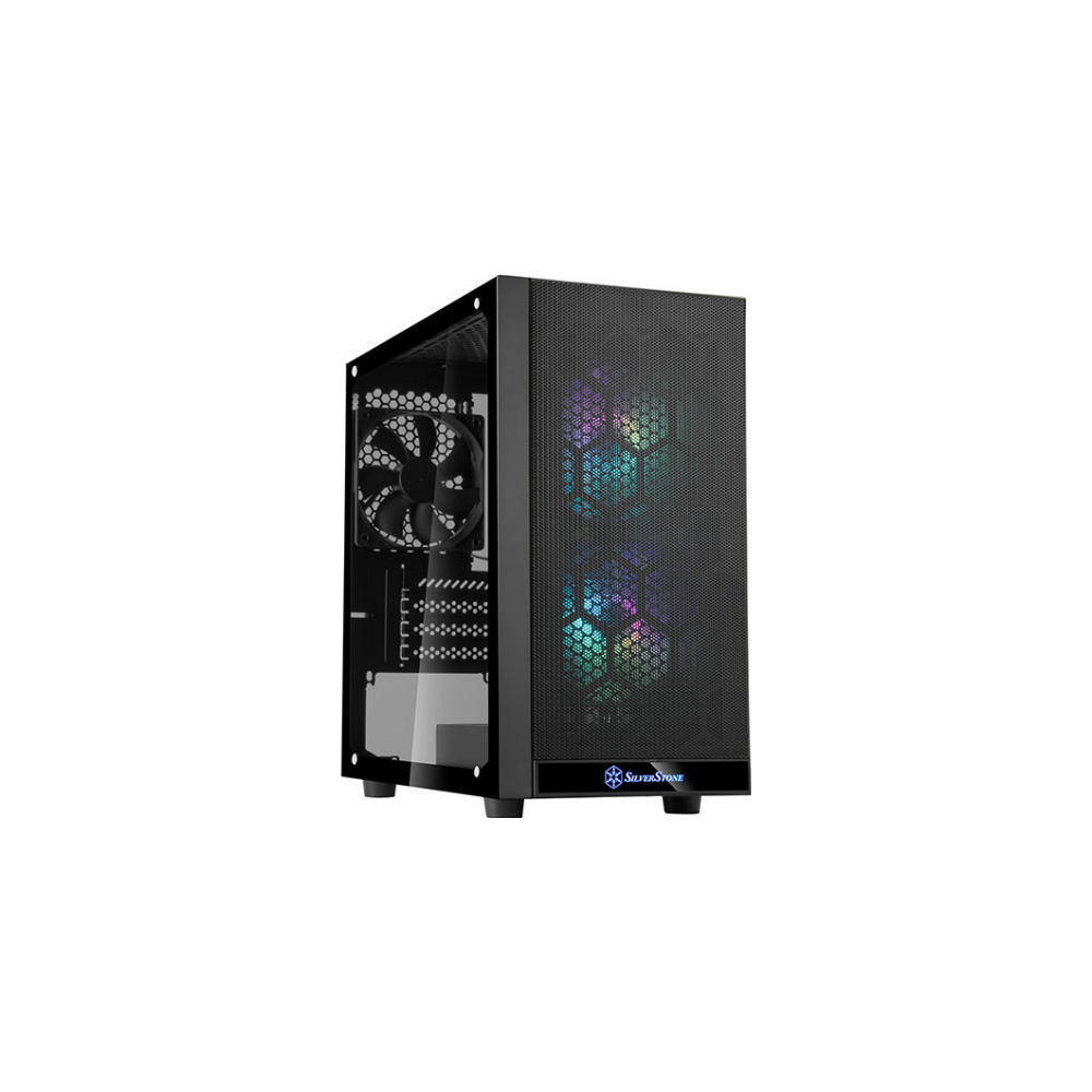 A large main feature product image of SilverStone PS15 Pro ARGB mATX Mid Tower Case