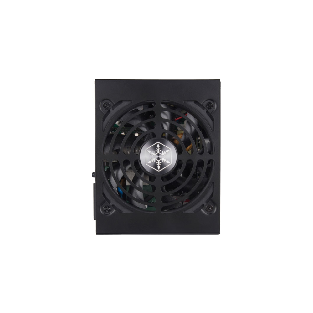A large main feature product image of SilverStone SX 750W Platinum SFX Modular PSU