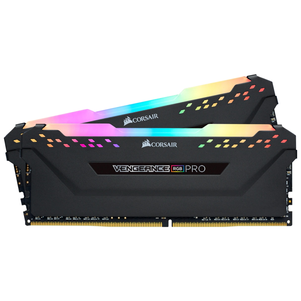 A large main feature product image of Corsair 32GB Kit (2x16GB) DDR4 Vengeance RGB Pro C16 3200MHz - Black