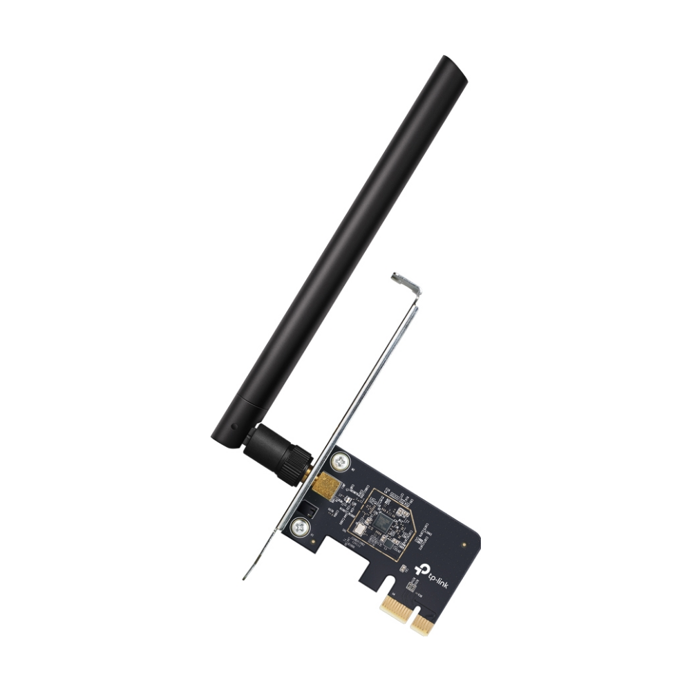 A large main feature product image of TP-LINK Archer T2E Wireless-AC600 Dual Band PCIe Adapter