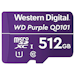 A product image of WD Purple Surveillance microSD Card - 512GB