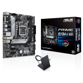 Product image of ASUS PRIME H510M-A WIFI LGA1200 mATX Desktop Motherboard - Click for product page of ASUS PRIME H510M-A WIFI LGA1200 mATX Desktop Motherboard