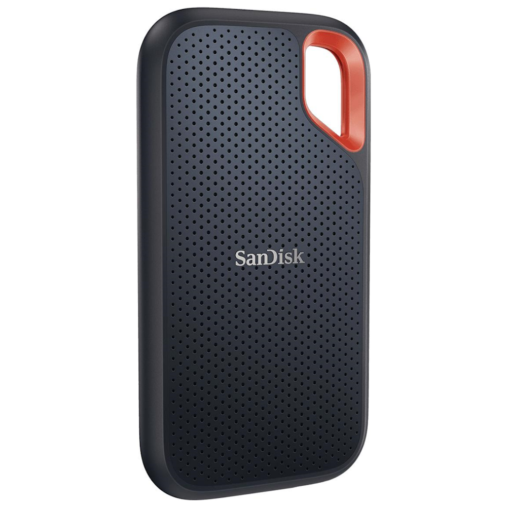 A large main feature product image of SanDisk Extreme Portable 1TB SSD USB3.2 and Type-C