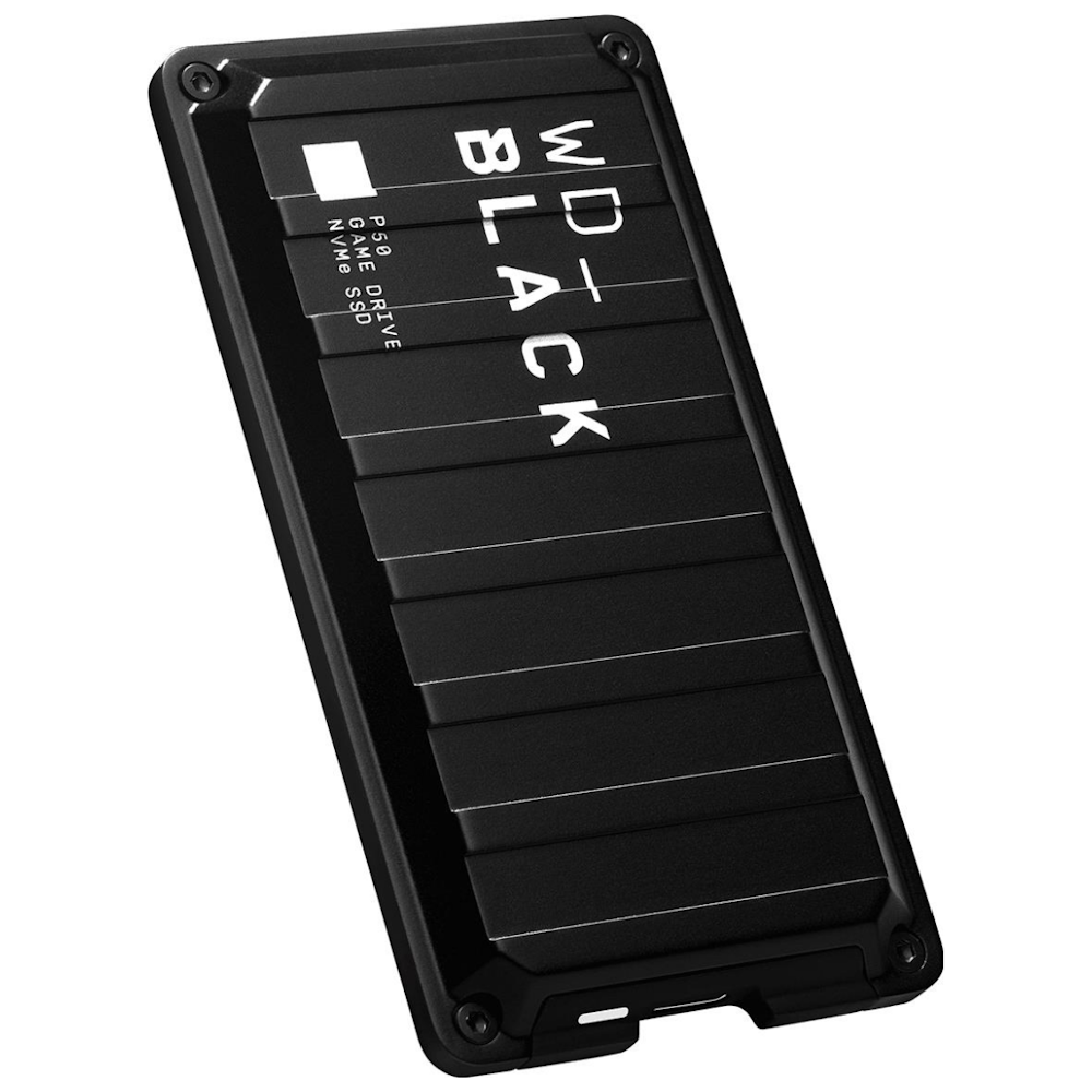 A large main feature product image of WD BLACK P50 Gaming Portable SSD - 500GB 