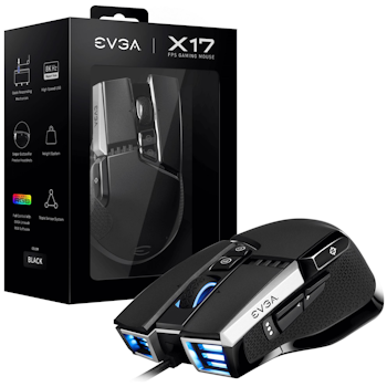 Product image of EVGA X17 Wired Gaming Mouse Black - Click for product page of EVGA X17 Wired Gaming Mouse Black