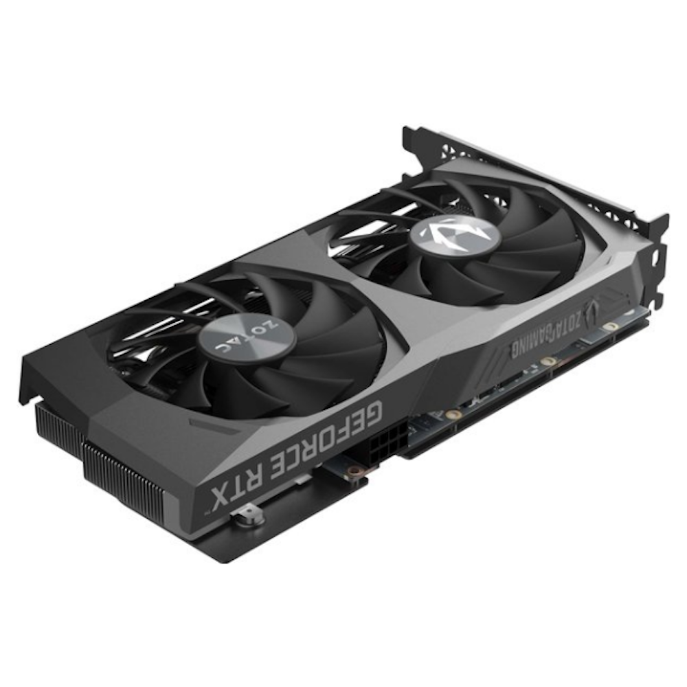 A large main feature product image of ZOTAC GAMING GeForce RTX 3060 Twin Edge 12GB GDDR6