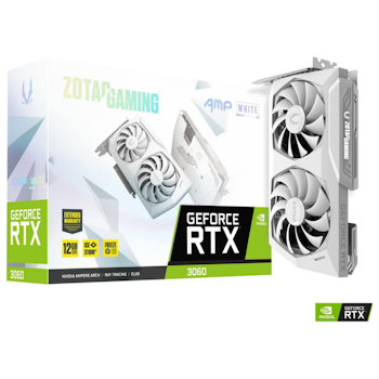 Product image of ZOTAC GAMING GeForce RTX 3060 AMP White Edition 12GB GDDR6 - Click for product page of ZOTAC GAMING GeForce RTX 3060 AMP White Edition 12GB GDDR6