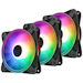 A product image of DeepCool CF120 Plus A-RGB 120mm Fans - 3 Pack
