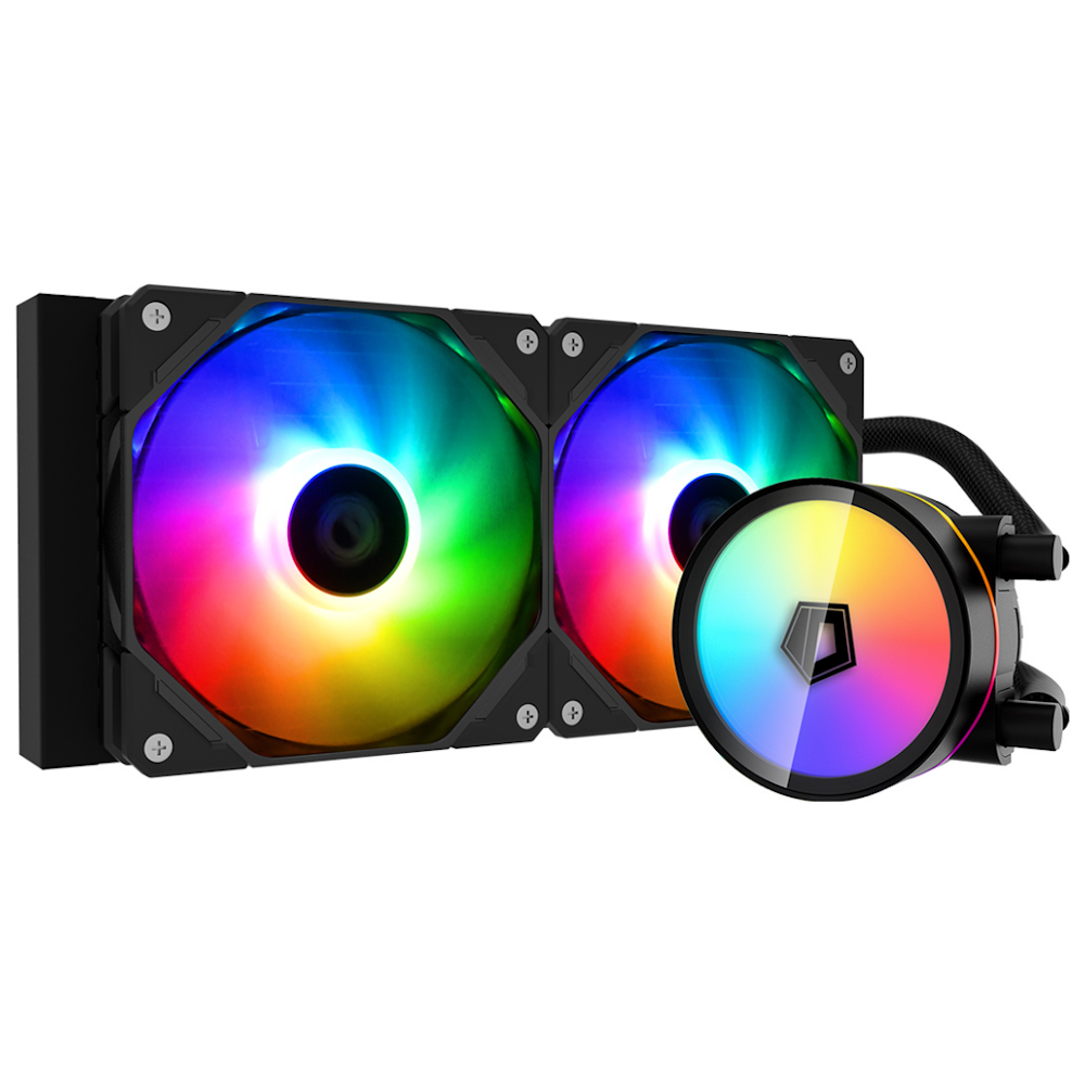 A large main feature product image of ID-COOLING ZoomFlow 240 XT 240mm ARGB AIO CPU Liquid Cooler