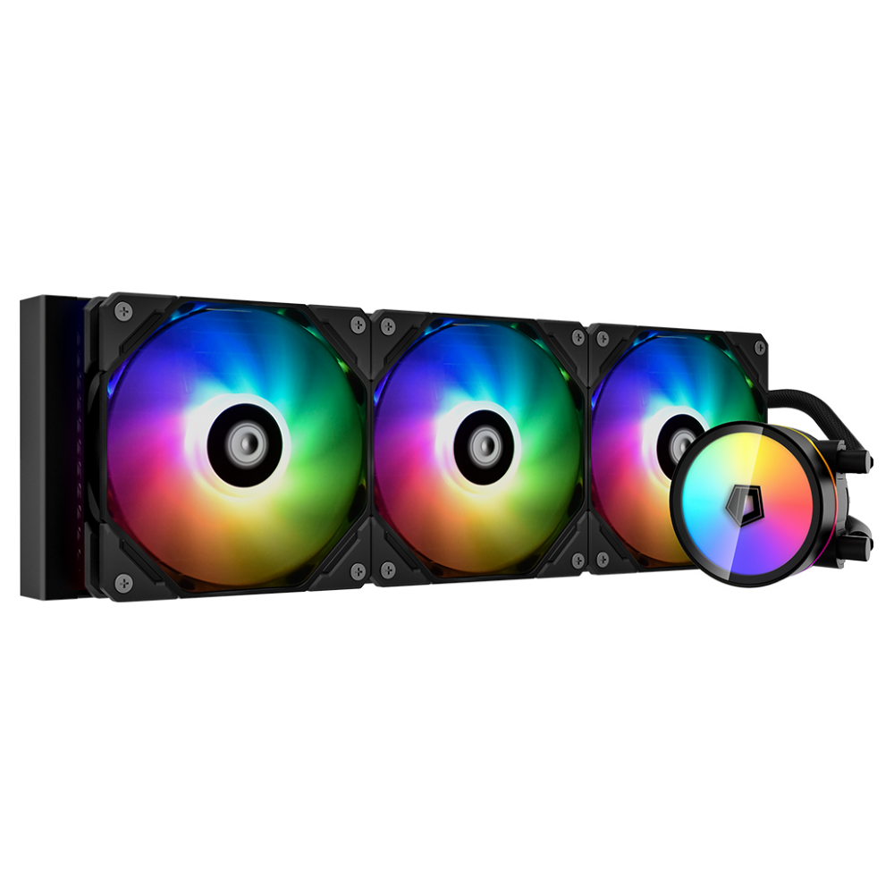 A large main feature product image of ID-COOLING ZoomFlow 360 XT 360mm ARGB AIO CPU Liquid Cooler