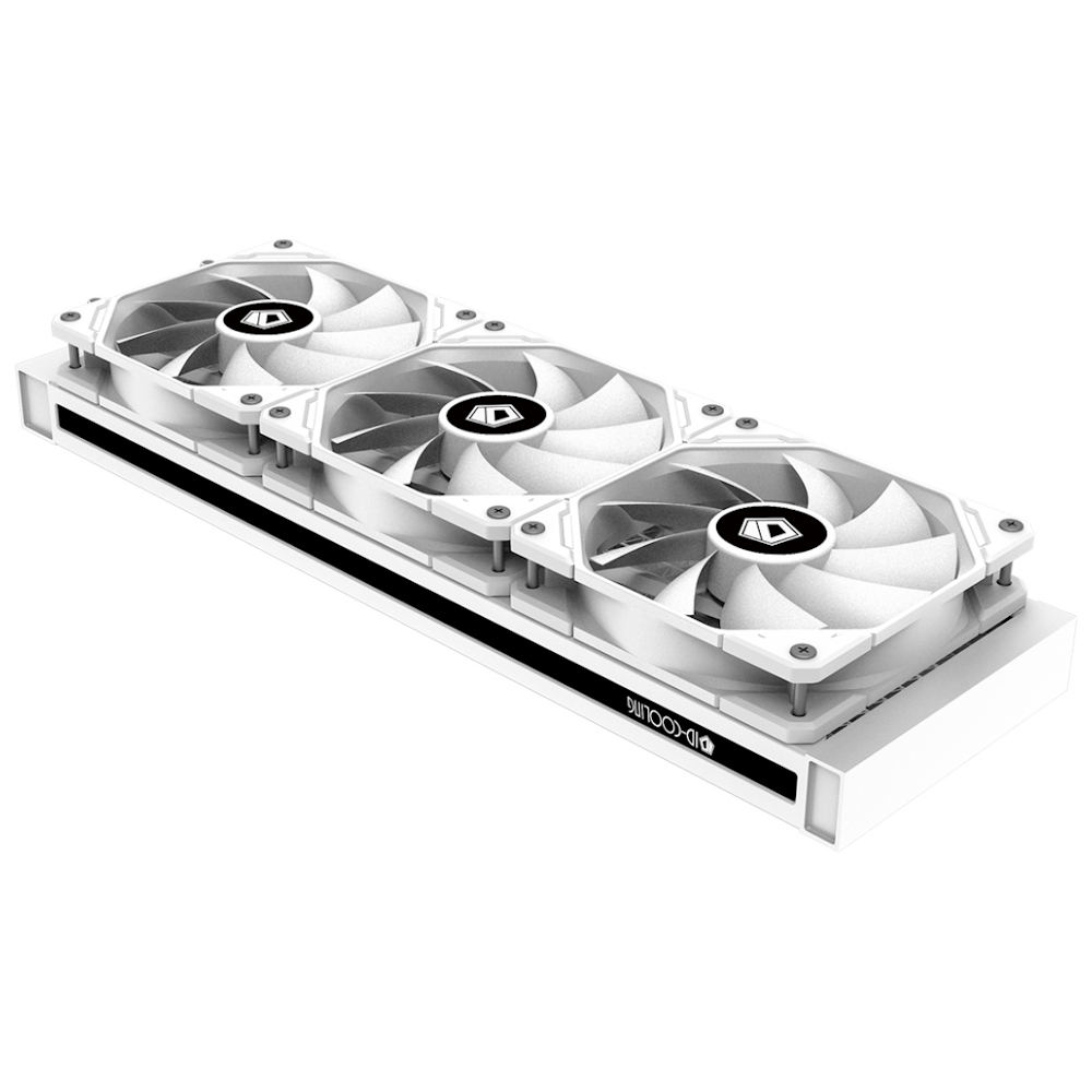 A large main feature product image of ID-COOLING ZoomFlow 360 XT SNOW 360mm ARGB AIO CPU Liquid Cooler