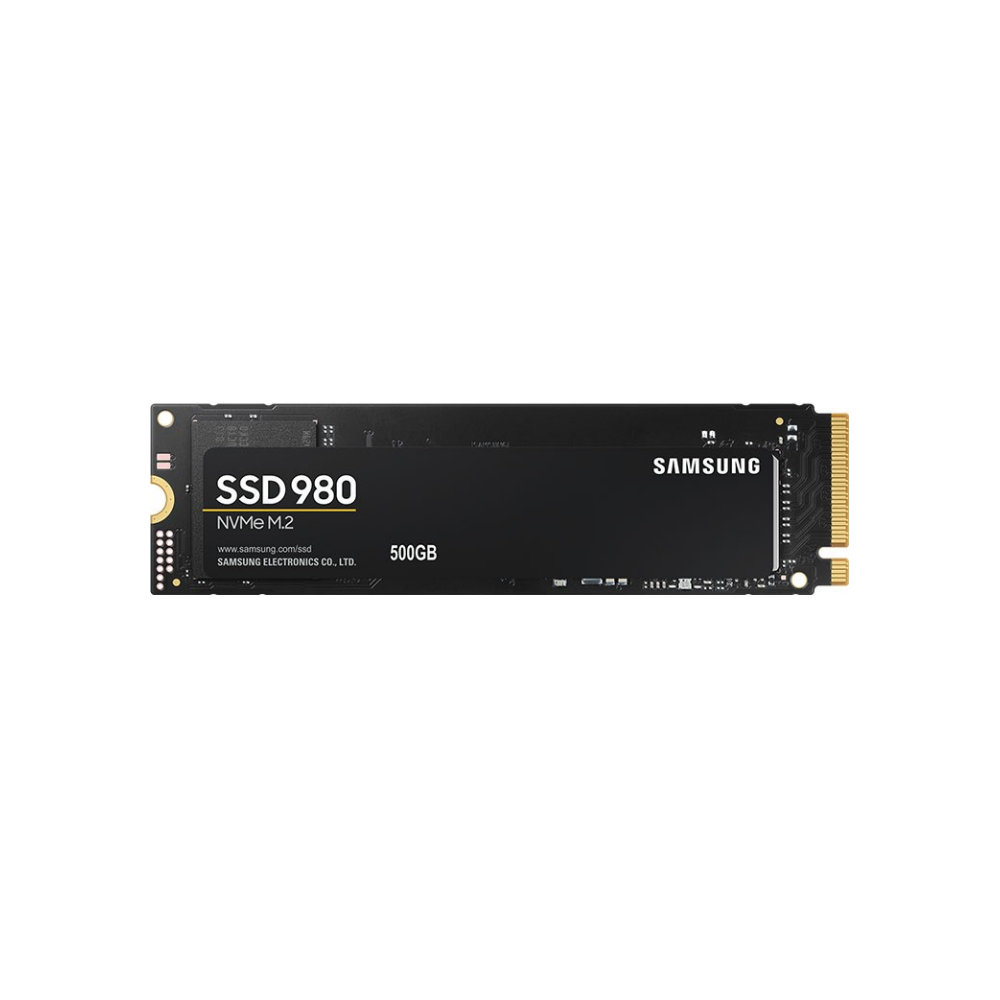 A large main feature product image of Samsung 980 PCIe Gen3 NVMe M.2 SSD - 500GB