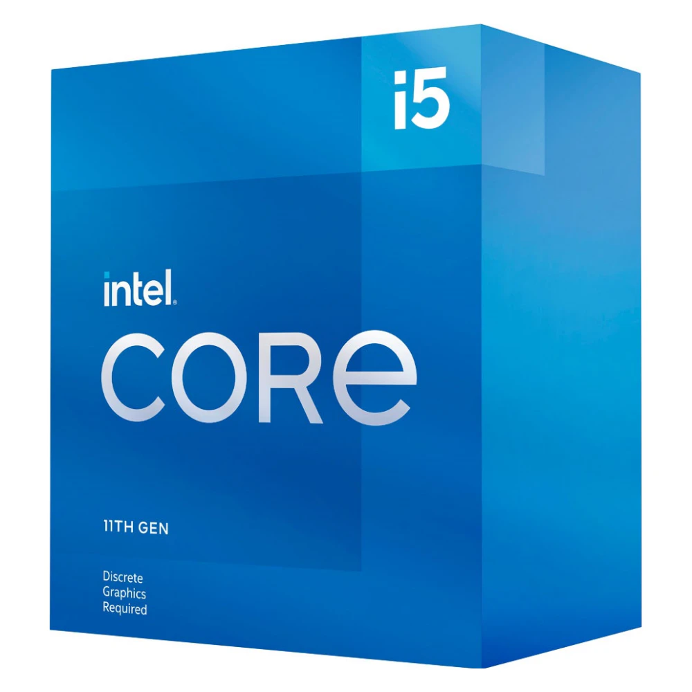 A large main feature product image of Intel Core i5 11400F Rocket Lake 6 Core 12 Thread Up To 4.4Ghz LGA1200 - No iGPU Retail Box