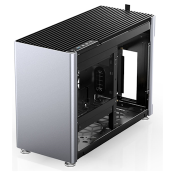 Product image of Jonsplus Pure i100 Pro Silver mITX Case w/Tempered Glass Side Panel - Click for product page of Jonsplus Pure i100 Pro Silver mITX Case w/Tempered Glass Side Panel