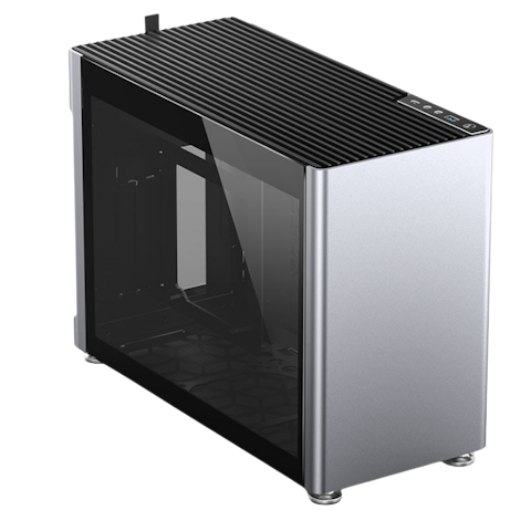 Jonsplus Pure i100 Pro Silver mITX Case w/Tempered Glass Side Panel