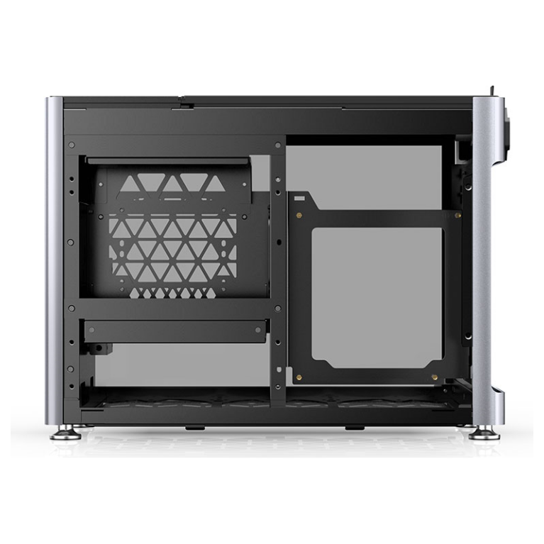 A large main feature product image of Jonsplus Pure i100 Pro 26L Compact Mini-ITX Case (Silver)