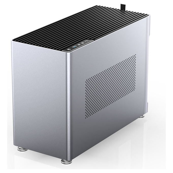 A large main feature product image of Jonsplus Pure i100 Pro 26L Compact Mini-ITX Case (Silver)
