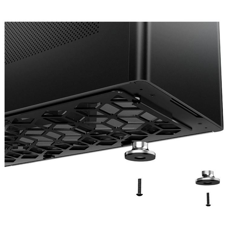 A large main feature product image of Jonsplus Pure i100 Pro 26L Compact Mini-ITX Case (Black)