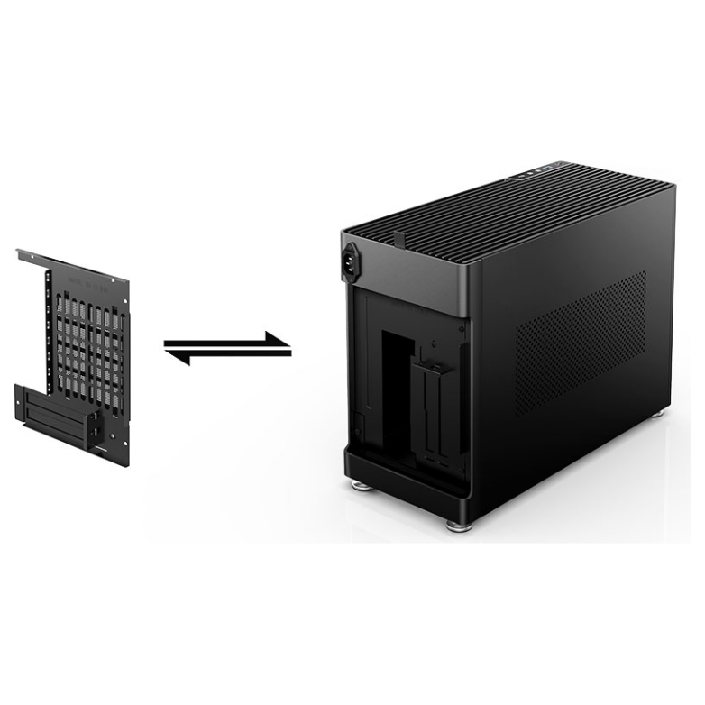 A large main feature product image of Jonsplus Pure i100 Pro 26L Compact Mini-ITX Case (Black)
