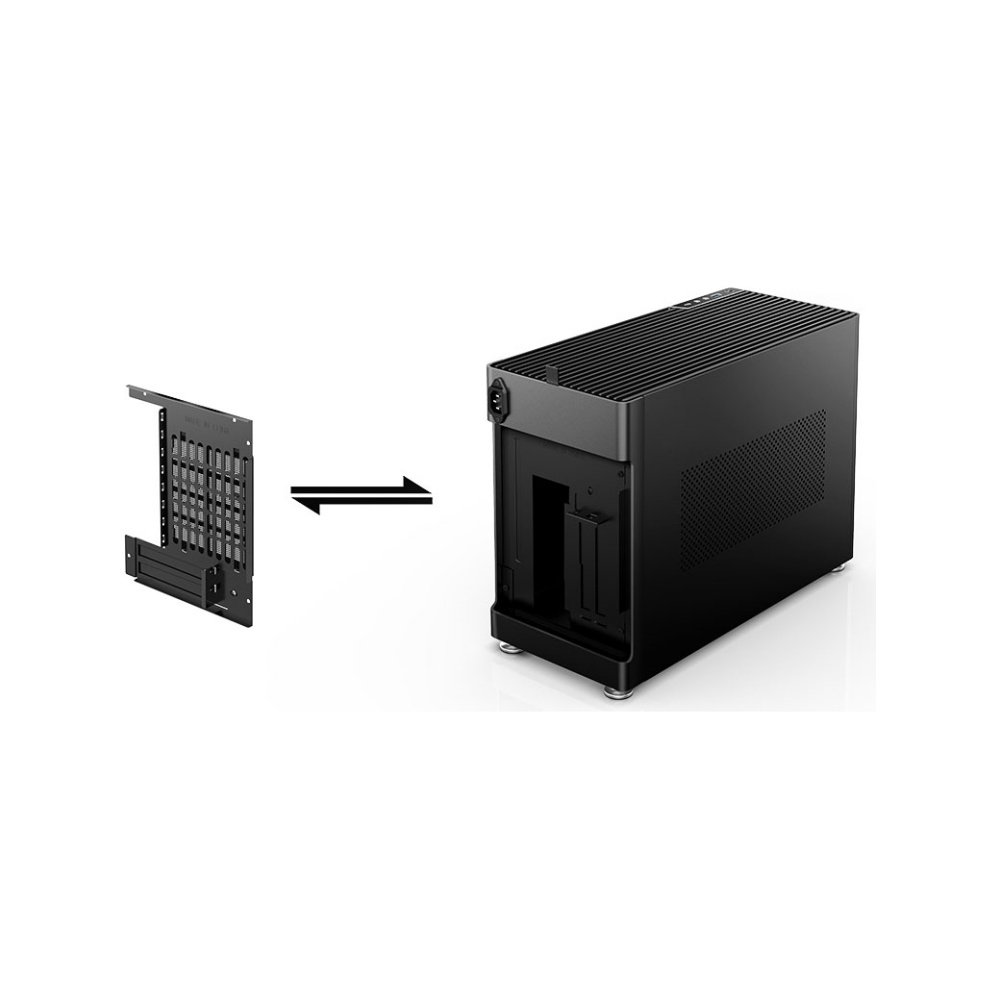 A large main feature product image of Jonsplus Pure i100 Pro 26L Compact Mini-ITX Case (Black)