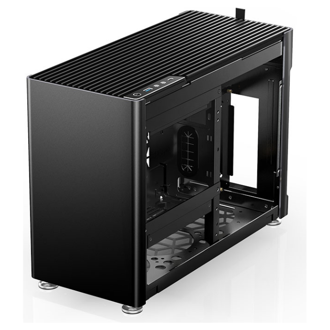 A large main feature product image of Jonsplus Pure i100 Pro 26L Compact Mini-ITX Case (Black)