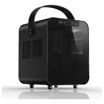Product image of Jonsplus Pure BO 100 Black mITX Case w/Tempered Glass Window - Click for product page of Jonsplus Pure BO 100 Black mITX Case w/Tempered Glass Window