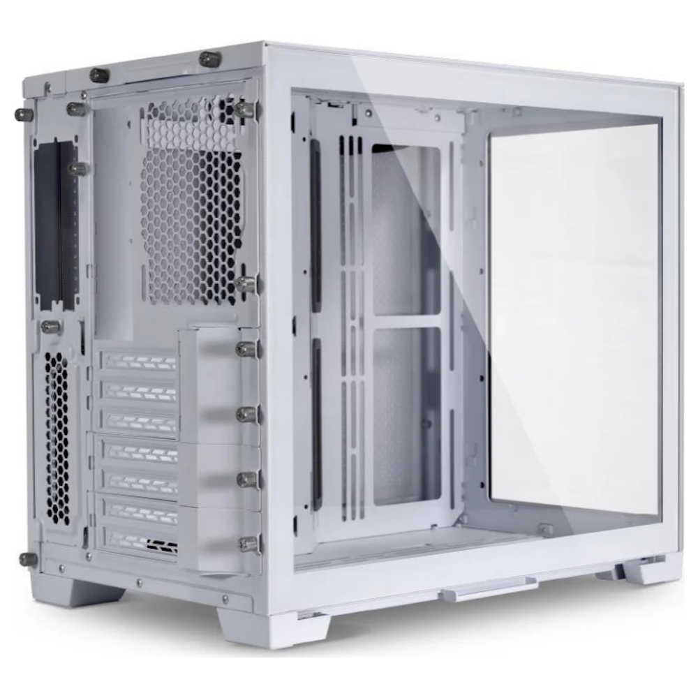 A large main feature product image of Lian Li O11 Dynamic Mini Mid Tower Case - Snow White