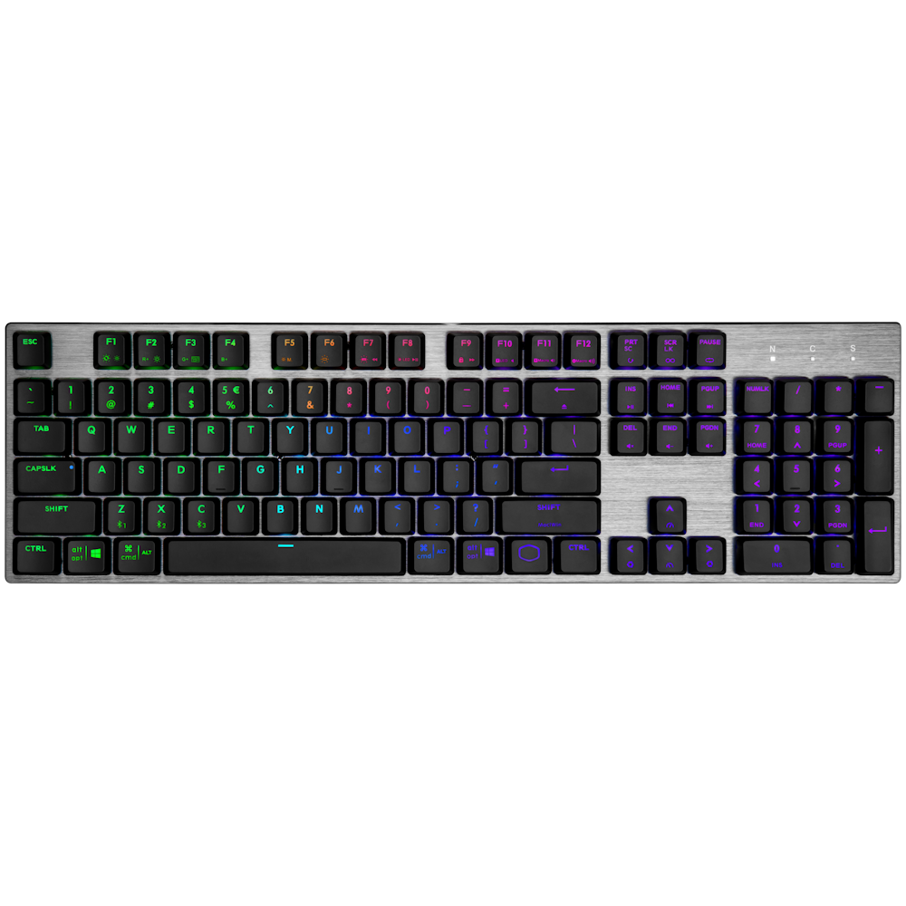 A large main feature product image of Cooler Master MasterKeys SK653 RGB Wireless Mechanical Keyboard (Low Profile Brown Switch) 