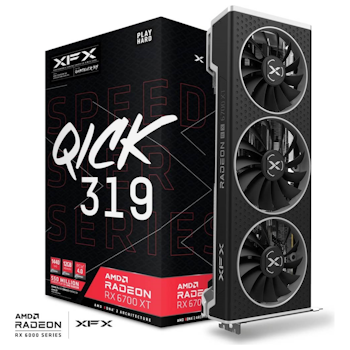 Product image of XFX Radeon RX 6700 XT Speedster QICK 319 Black 12GB GDDR6 - Click for product page of XFX Radeon RX 6700 XT Speedster QICK 319 Black 12GB GDDR6