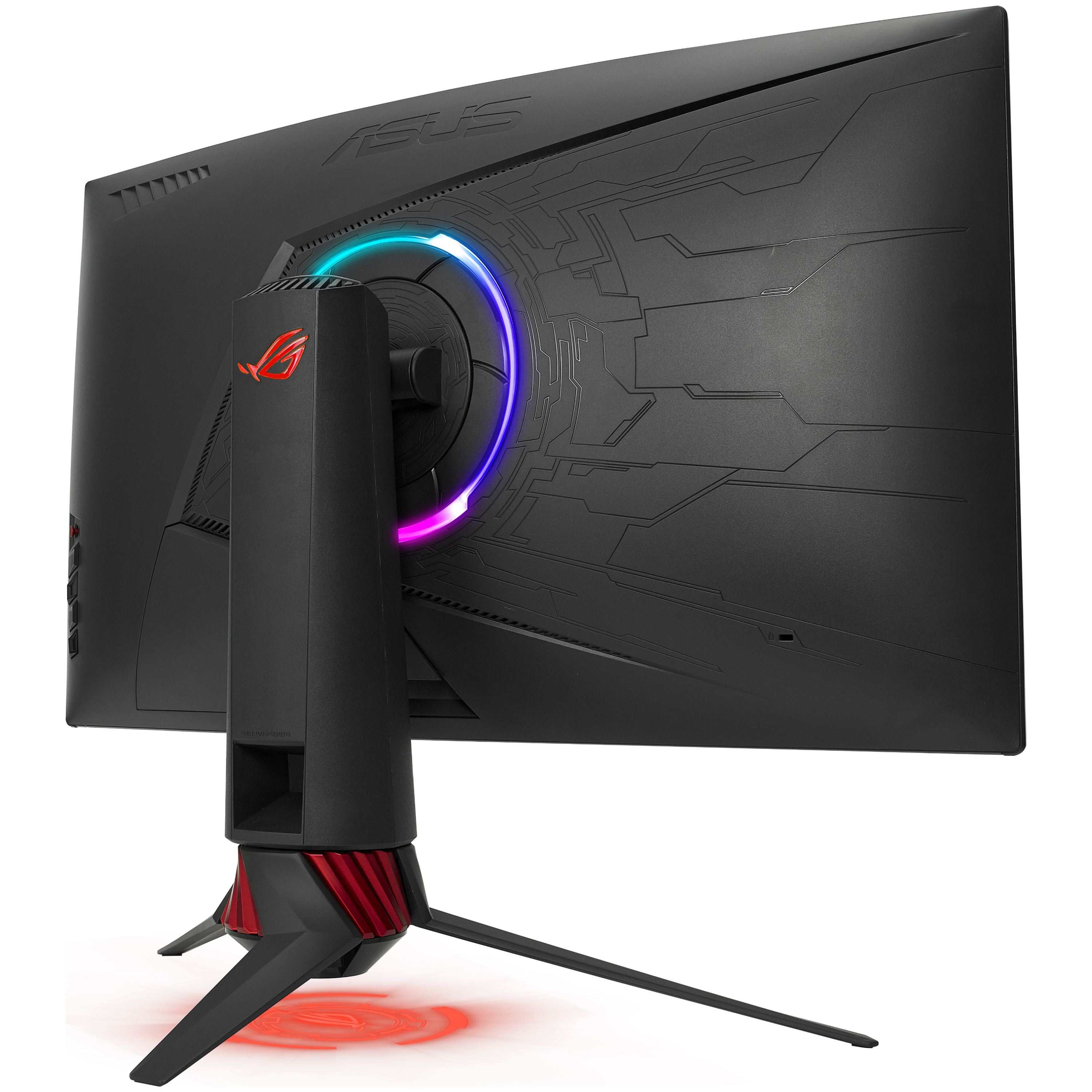 A large main feature product image of ASUS ROG Strix XG32VQR - 31.5" Curved 1440p 144Hz VA Gaming Monitor