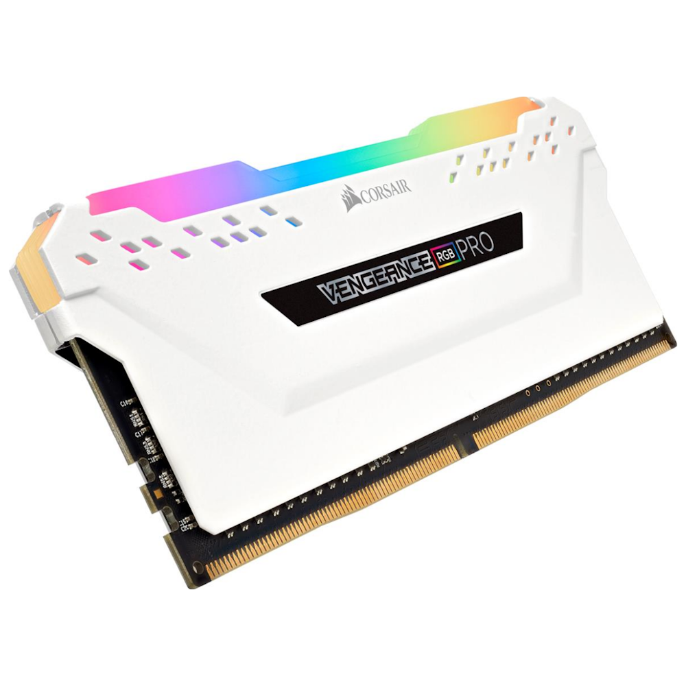 A large main feature product image of Corsair 32GB Kit (2x16GB) DDR4 Vengeance RGB Pro C16 3200MHz - White 