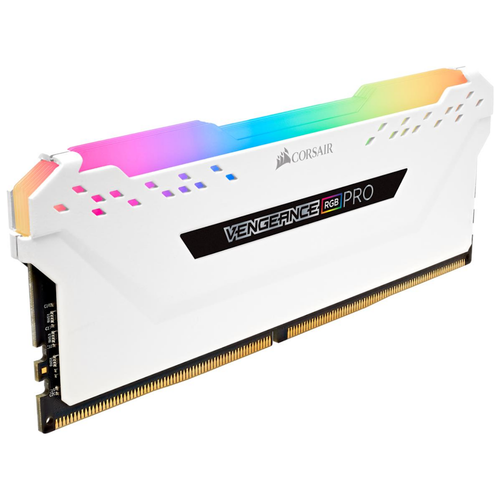 A large main feature product image of Corsair 32GB Kit (2x16GB) DDR4 Vengeance RGB Pro C16 3200MHz - White 