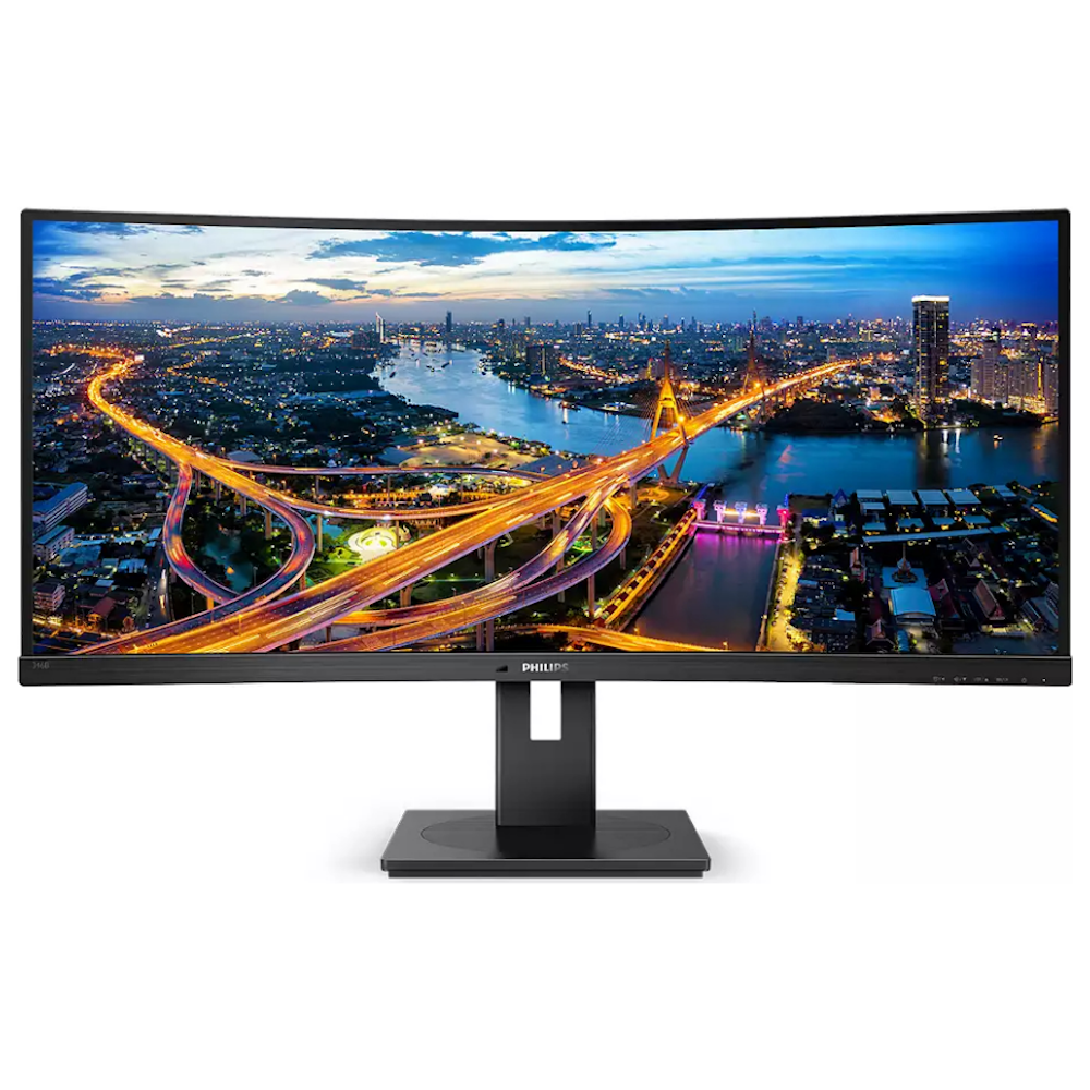A large main feature product image of Philips 346B1C - 34" Curved UWQHD Ultrawide 100Hz VA Monitor