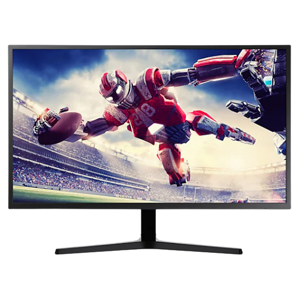 A large main feature product image of Samsung UJ590 - 31.5" 4K 2160p 60Hz VA Monitor