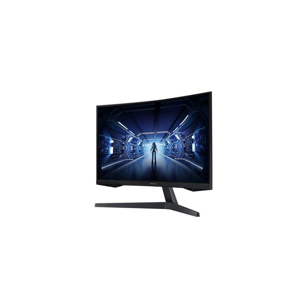 A large main feature product image of Samsung Odyssey G5 27" Curved QHD FreeSync Premium 144Hz 1MS VA LED Gaming Monitor