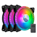 A product image of Cooler Master MasterFan MF120 Prismatic ARGB Triple Loop 120mm Cooling Fan - 3 Pack